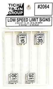 O Scale Tichy Train Group 2064 Low Speed Limit Signs pkg (8)  - Picture 1 of 1