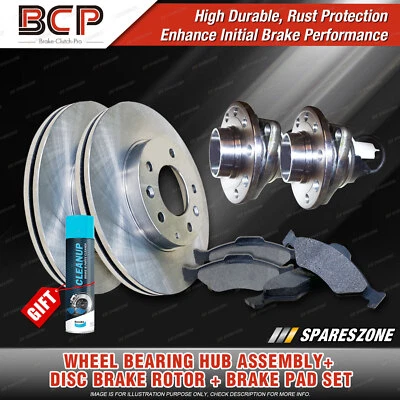 Front Wheel Bearing Hub Assembly + Brake Rotor Pad Kit for Holden Vectra CD ZC - image 1 of 4