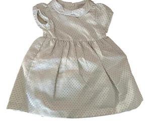 Gymboree Mädchen weißgold Akzent Urlaub Weihnachten Kleid NEU Etikett 0-3 Monate - Bild 1 von 7