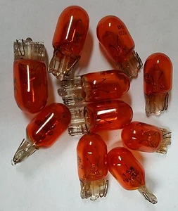 Box Of 10Pcs #194(158,160,161,168,175,192,193) Light Bulbs (AMBER) - Picture 1 of 2