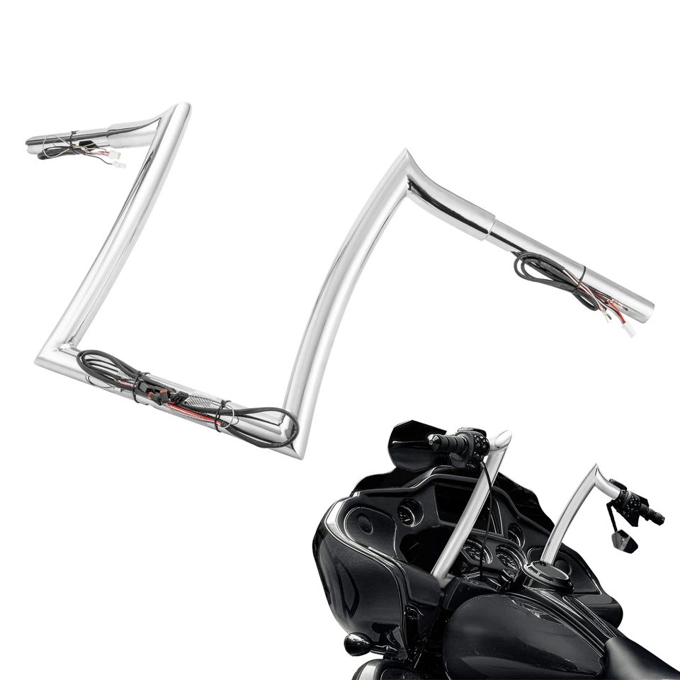 12'' Rise Pre-Wred Ape Hanger Handlebar For Harley Road Glide Limited 2020-2024 - Image 1 of 4
