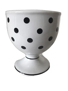 Ralph Lauren Petit Punto Negro Grande Huevo Taza o Postre Taza - Imagen 1 de 8