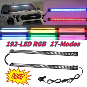 2IN1 192 LED Strobe Light Bar Safety Flashing Interior Windshield Lights RGB - Picture 1 of 13