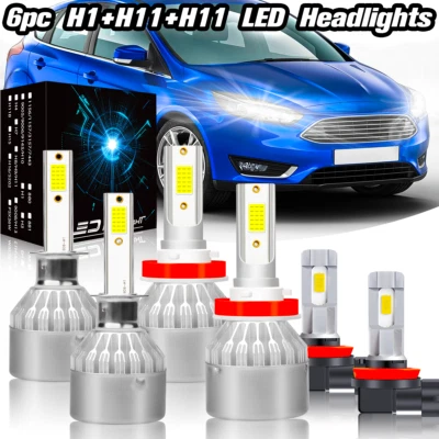 For Ford Fiesta 2014-2017 LED faro Hi/lo niebla luz Combo bombillas blanco 6x - Image 1 of 4