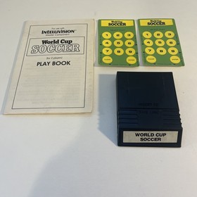 World Cup Soccer (Intellivision, 1983) - Cart / Manual / Overlays - Tested!
