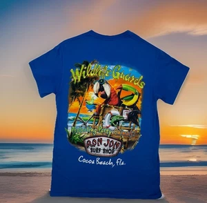 Nuovissima maglietta Ron Jon Surf Shop stampa grafica uomo piccola blu cacao spiaggia FL - Foto 1 di 13