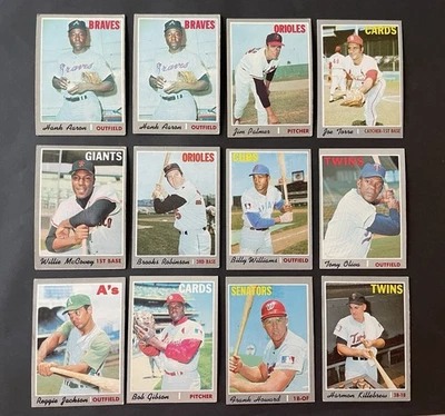 1970 Topps Baseball Lot of 453 Cards- Reggie Aaron HOFs All Stars more. Good-VG - Image 1 of 4