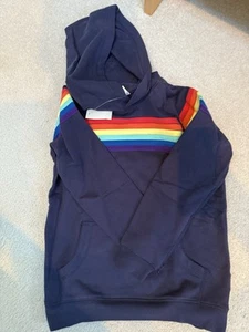 Hanna Andersson Hoodie Rainbow 140 Size 10 Long Sleeve NWT New With Tags - Picture 1 of 2