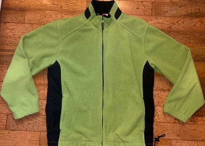 Izod PerformX PFX Full Zip Fleece Jacket Lime Green Black Men’s L (Fits XL) - Image 1 of 4