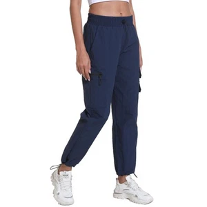 Lightweight Women Cargo Pants with Pockets Quick Dry Workout Athletic Travel ... - Picture 1 of 6