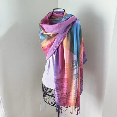 NOVO PASHMINA Cashmere Mescla de Seda Lenço Envoltório Xale de Luxo Reversível tamanho 67"x27" - Imagem 1 de 4