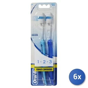 6X Oral-B Cepillo 1-2-3 Indicador 35 Medio 2 Piezas - Imagen 1 de 3