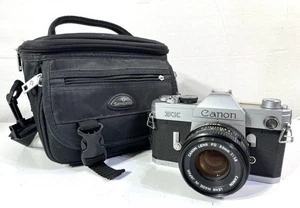 Canon FX SLR Film Camera + FD 50mm f1.8 Prime Lens & Case- Works - Picture 1 of 11