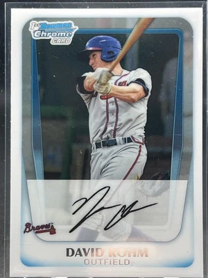 2011 Bowman Chrome Baseball David Rohm Prospects Auto #BCP148 - Image 1 of 2