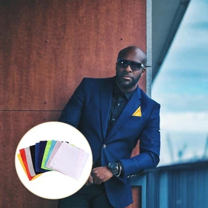  10 Pezzi Tuta Abito Tasca Quadrata Tessuto Fazzoletto Uomo Accessori - Foto 1 di 12