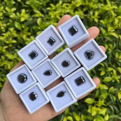 Factory Directly Sale Multi-shape Black 0.1-5ct Moissanite Loose GRA VVS1 - Image 1 of 4