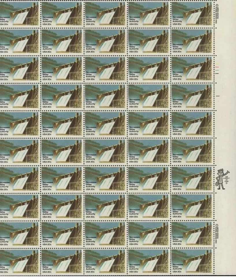 Scott #2042 - Tennessee Valley Authority - Sheet Of 50 - MNH - 1983 - Image 1 of 1