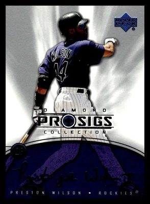 2004 Upper Deck Diamond Collection Pro Sigs #72 Preston Wilson Colorado Rockies - Image 1 of 2