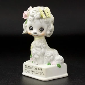 Josef Originals Poodle Dog Anthropomorphic Vintage Butterflys 4" - Picture 1 of 13