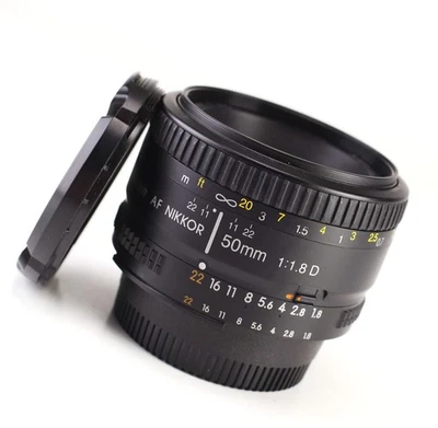 Nikon 50mm F1.8 D AF Autofocus Prime Nikkor Lens For Nikon DSLR's F&R Lens Cap - Image 1 of 4