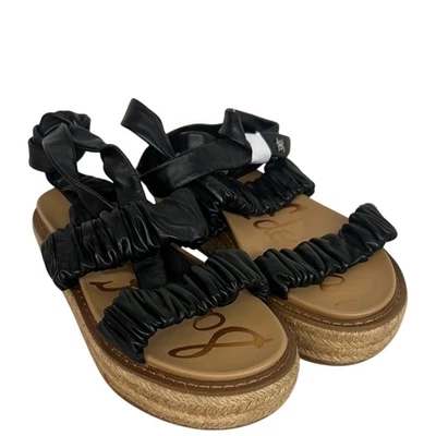 Nuevo Sam Edelman sz5.5 Sandalias Negro Marrón Kerin Elástico Plataforma Zapato - Imagen 1 de 4