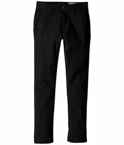 $160 Volcom Kids Boys Black Slim Fit Modern Stretch Mid Rise Chino Pants Size 20 - Picture 1 of 1