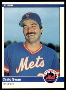 1984 FLEER CRAIG SWAN . NEW YORK METS #600 - Picture 1 of 2