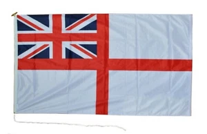 White Ensign 5'x3' Rope and Toggle Boat Flag - LAST FEW - Picture 1 of 3