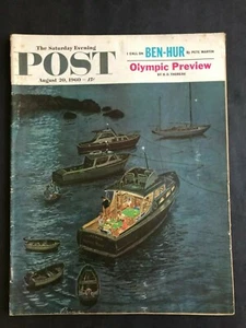 The Saturday Evening Post August 20 1960 Night Boat Party - Imagen 1 de 2