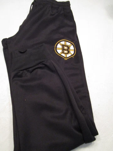 NEW NHL BOSTON BRUINS MENS SWEATPANTS JOGGERS BLACK LARGE Cover