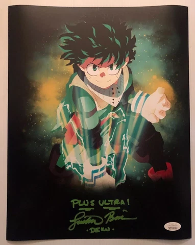 Justin Briner Signed Autographed 11x14 Photo DEKU My Hero Academia JSA COA 3 Cover
