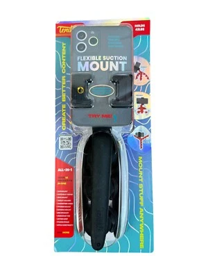 Tenikle Pro Flexible Tripod Bendable Suction Cup Camera & Phone Mount Black - Image 1 of 4