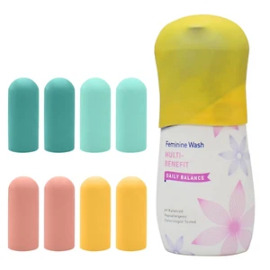8 Pack Silicone Bottle Covers, Travel Essentials for Women Men, Travel Size Toil - Picture 1 of 12