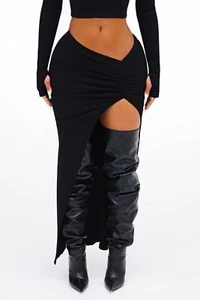 High Slit Maxi Skirt - Picture 1 of 5