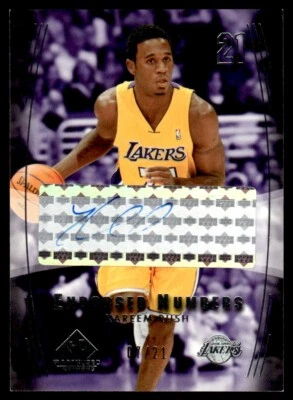 2004-05 SP Juego Usado Endosado Números Kareem Rush Automático 07/21 Lakers #NU-KR Foto 1 de 2