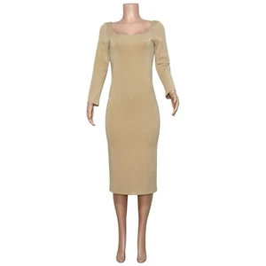 NWT EMERSON FRY Long Sleeve Layering Dress, Sand, Small - Picture 1 of 7