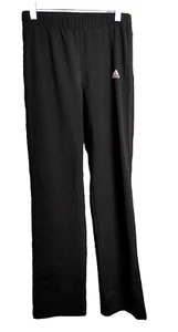 Adidas Girls Climalite Stretchy Pants Elastic Waist Straight Leg Black L #15973 - Picture 1 of 4