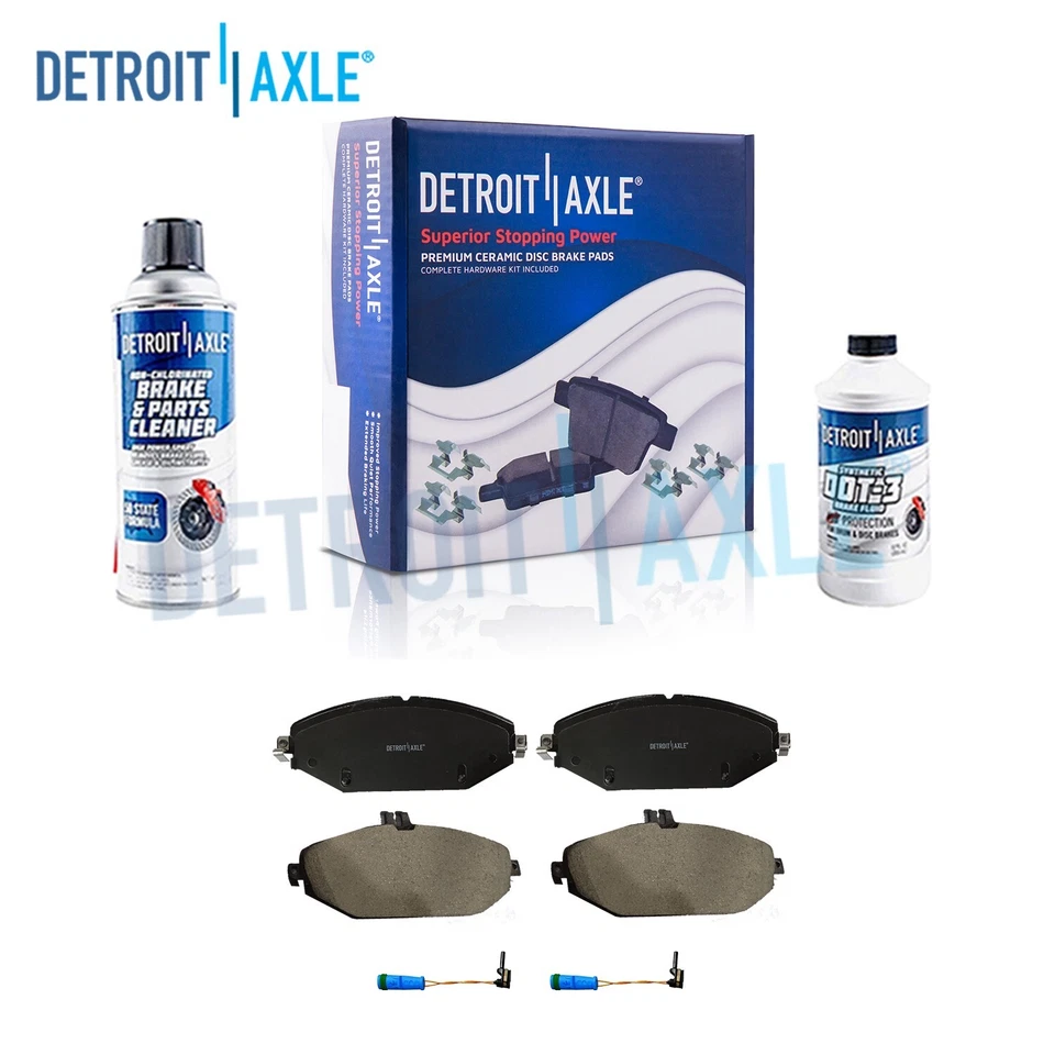 Pastillas de freno delanteras cerámicas + herrajes para Mercedes-Benz C300 2015 2016 2017-2021 Foto 1 de 4