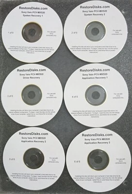 SONY PCV-MXS20 SYSTEM ,DRIVER AND APPLICATION RECOVERY DISCS - Image 1 of 4