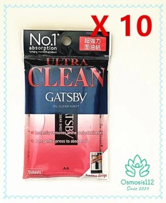 (Упаковка из 10) Gatsby масло прозрачный лист высокой мощности супер абсорбент всего 700 листов - Изображение 1 из 2