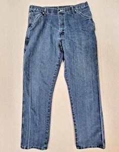 Vintage Y2K Wrangler Carpenter Jeans Men’s Size 36x34 Blue Baggy 94LSWQW - Picture 1 of 14