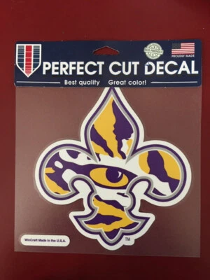 WINCRAFT LOUISIANA STATE UNIVERSITY EYE LOGO PERFECT CUT COLOR DECAL 8" X 8" - Image 1 of 2