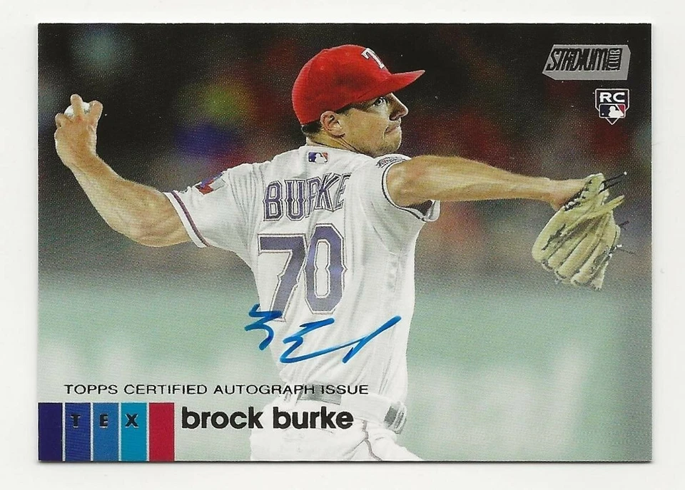 2020 Topps Stadium Club BROCK BURKE Autograph Auto Rangers Rookie RC - Image 1 of 1