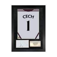 Authentic hand-signed A3 Frame Petr Čech Chelsea 11/12 Shirt Poster W/ COA