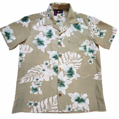 Camisa Hawaiana Roundy Bay Estampado Floral Camisa Abotonada Manga Corta Talla M Foto 1 de 4