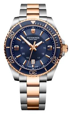 Victorinox Swiss Army Maverick Large Two-Tone Steel Blue Dial Mens Watch 241950 - Image 1 of 4