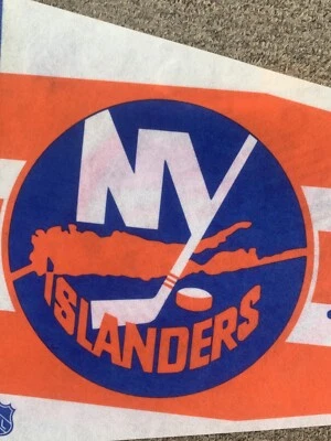 New York Islanders 1980's Vintage Full Size Felt Pennant - Image 1 of 3