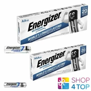 20 Energizer Ultimate Lithium Batteries 10 Aa +10 AAA L91 L92 1.5V Lr6 Lr03 New - Picture 1 of 1