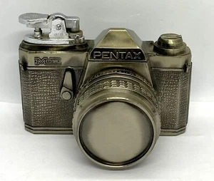 Vintage Pentax ME Japan Metal Photo Camera Table Lighter 4.3/8 x 3 x 3.1/8” - Picture 1 of 12