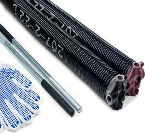 Pair of 2" Garage Door Torsion Springs with Non-Slip Winding Bar&Gloves,High Qua - Picture 1 of 6